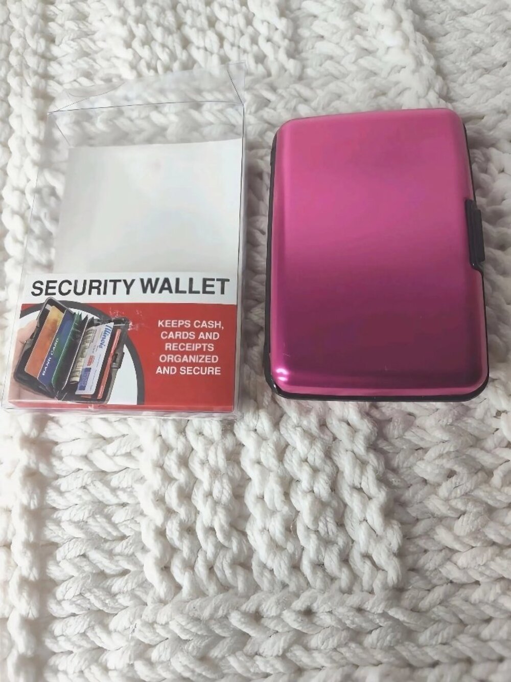 Aluminum Hard Shell Security Travel Wallet Credit Card Holder RFID- Blocking